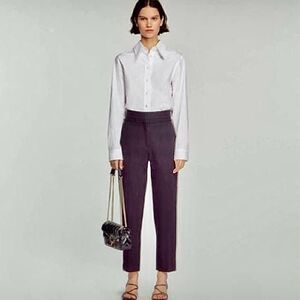 Sandro Classic Black Pants Size 36 US Size 4 Straight Leg Pants ~ Waist 28”